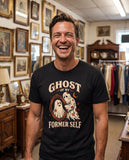 Person wearing the black Ghost Of My Former Self t-shirt