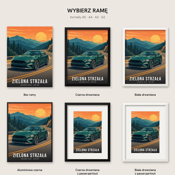 Twoje auto w ilustrowanym krajobrazie – plakat – zdjęcie 8