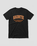 Black Hauntie t-shirt, vintage Halloween front print