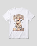 White My Costume Is Emotional Damage t-shirt, vintage Halloween front print
