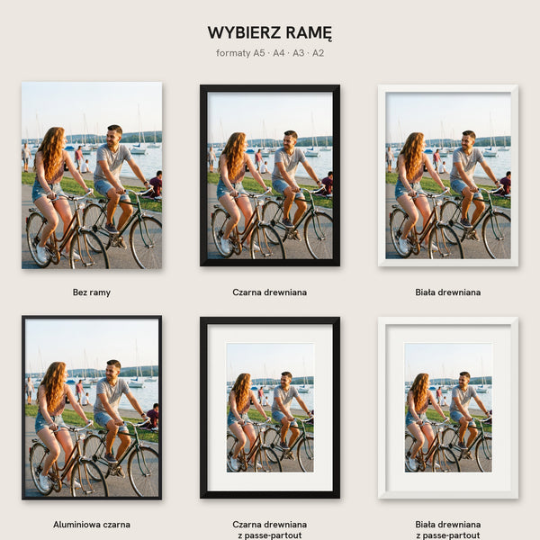 Plakat z własnym zdjęciem lub grafiką – dostępne ramy, formaty A5, A4, A3, A2