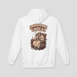 White Emotionally Undead hoodie, vintage Halloween back print