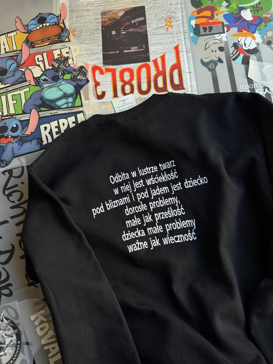 Tekst Pro8l3m Crash test - Haftowana bluza/koszulka - Koval Customs. Polska produkcja, wysoka jakosc, personalizowane