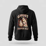 Black Ghost Of My Former Self hoodie, vintage Halloween back print