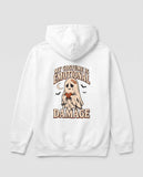 White My Costume Is Emotional Damage hoodie, vintage Halloween back print