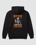 Black Dead Inside But It's Festive hoodie, vintage Halloween back print