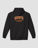 Black Hauntie hoodie, vintage Halloween back print