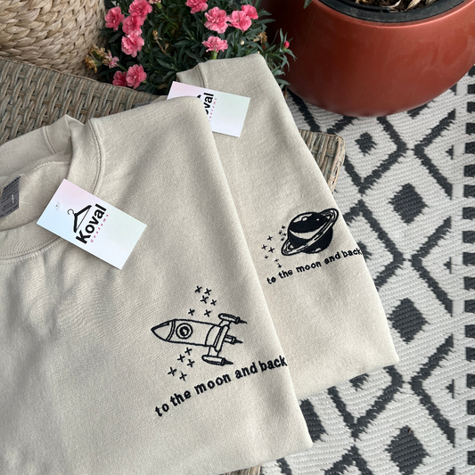 Moon and Rocket for couples