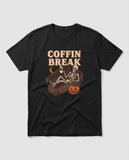 Black Coffin Break t-shirt, vintage Halloween front print