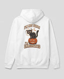 White I'm Not Scary I'm Unmedicated hoodie, vintage Halloween back print