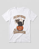 White I'm Not Scary I'm Unmedicated t-shirt, vintage Halloween front print