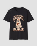 Black My Costume Is Emotional Damage t-shirt, vintage Halloween front print