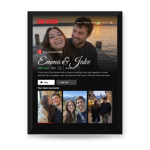 Our Story TV Series Style Poster – Custom Print With Your Photos