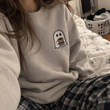 Duszki, Kawa i Bubble Tea – Haftowana Bluza (Kawaii) – zdjęcie 12
