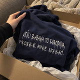 Jeśli Zabawa to Zbrodnia – Haftowana Bluza z Napisem – zdjęcie 5