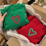 Christmas Candy – Świąteczne Haftowane Bluzy dla Par – zdjęcie 7