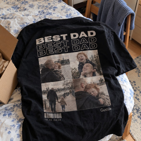 Best Dad – Koszulka z Nadrukiem ze Zdjęć i Imieniem
