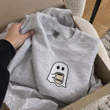 Duszki, Kawa i Bubble Tea – Haftowana Bluza (Kawaii) – zdjęcie 11