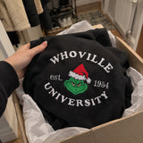 Whoville University – Grinch – Świąteczna Haftowana Bluza – zdjęcie 4