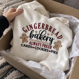 Gingerbread Bakery – Świąteczna Haftowana Bluza – Koval Customs