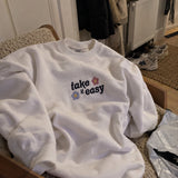 Take It Easy – Haftowana Bluza z Napisem – zdjęcie 4