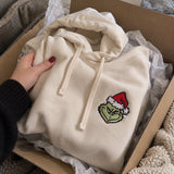 Grinch Face – Świąteczna Haftowana Bluza – zdjęcie 3