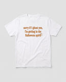 White Sorry If I Ghost You t-shirt, vintage Halloween front print