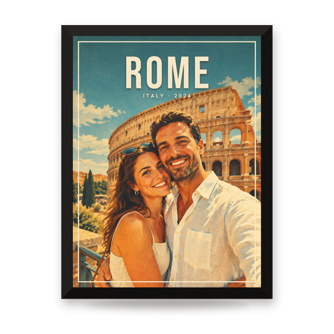 Custom Vintage Travel Poster From Your Photo