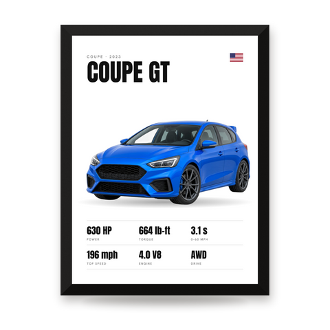 Custom Car Spec Poster – White Series Minimalist Print