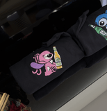 Angel i Stitch z dowolną butelką - Haftowana bluza/koszulka - Koval Customs. Polska produkcja, wysoka jakosc, personalizowane
