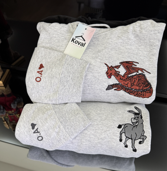 Âne et Dragon - Sweat/T-shirt brodé