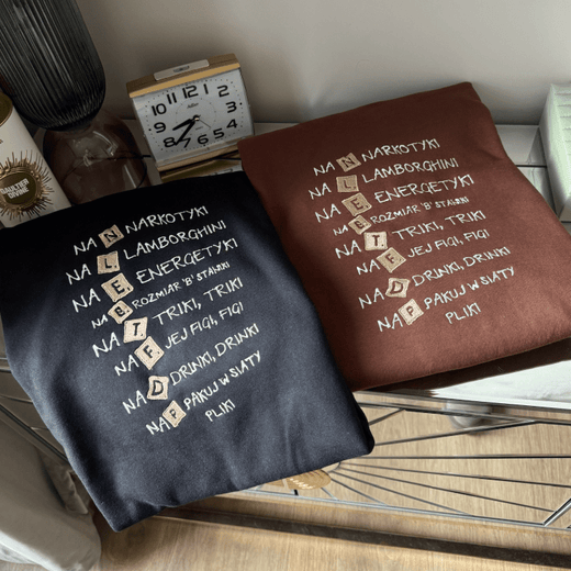 Song Lyrics Embroidered Sweatshirt - Personalized Lyrics Crewneck