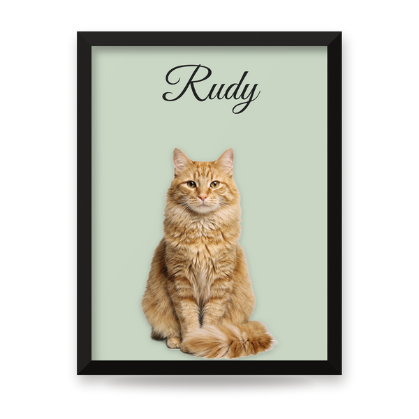 Plakat personalizowany w czarnej ramie – cały projekt