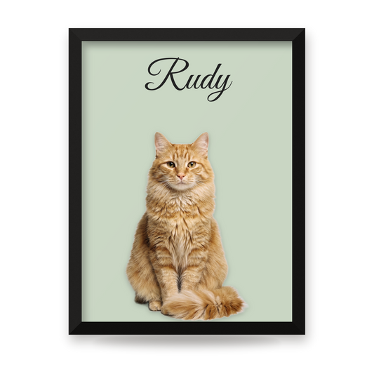 Plakat personalizowany w czarnej ramie – cały projekt
