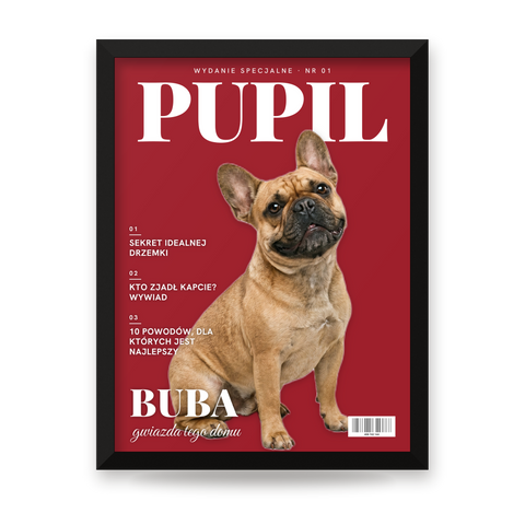 Twój zwierzak na okładce magazynu – plakat ze zdjęcia