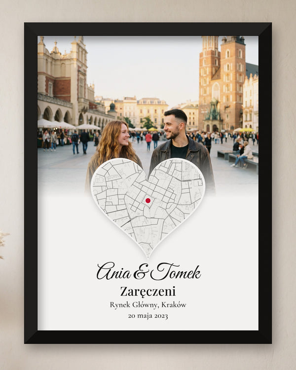 Wasze zdjęcie i mapa miejsca w sercu – plakat – zdjęcie 7