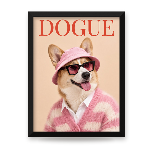 Personalized poster in a black frame – full design