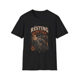 Black Resting Witch Face t-shirt, front print