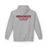 Sport Grey Undiagnosed But Something Ain't Right hoodie, back print