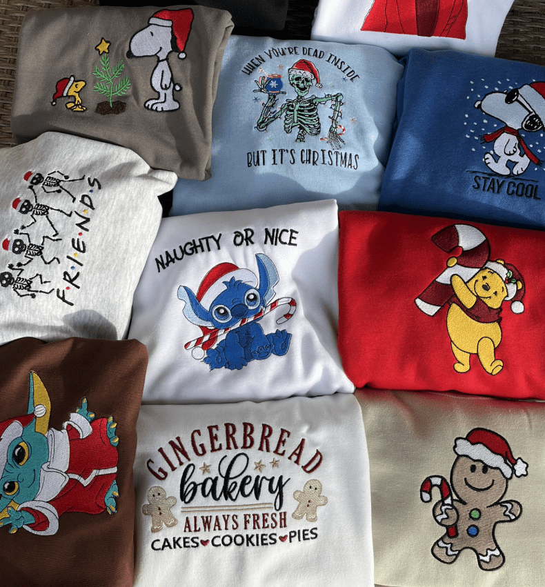 Świąteczne bluzy i koszulki z haftem, idealne na prezent pod choinkę, personalizacja i wykonanie premium, produkcja Koval Customs