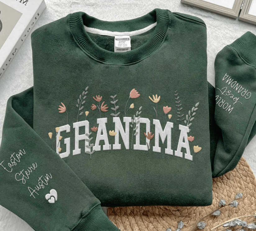 Prezent dla babci lub dziadka – bluzy i koszulki z haftem, personalizowane pod zamówienie, najwyższa jakość, Koval Customs