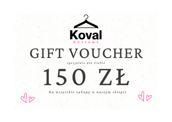 Bon podarunkowy Koval Customs - Koval Customs. Polska produkcja, wysoka jakosc, personalizowane