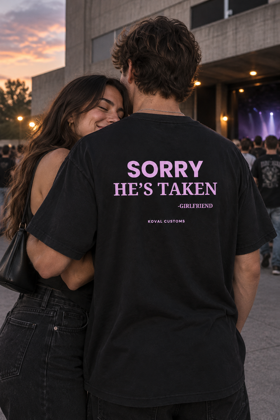 Sorry, He's Taken – Koszulka z Nadrukiem dla Chłopaka
