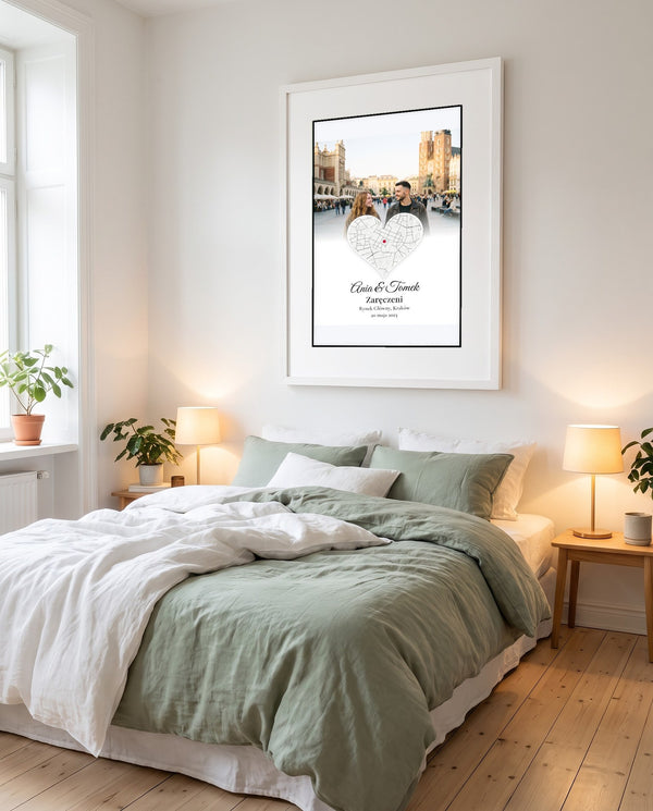 Wasze zdjęcie i mapa miejsca w sercu – plakat – zdjęcie 4