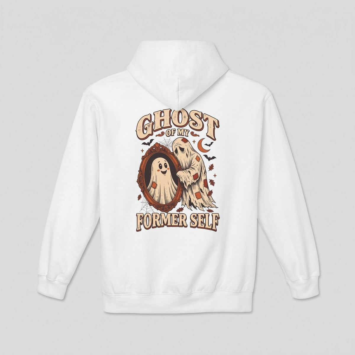 White Ghost Of My Former Self hoodie, vintage Halloween back print
