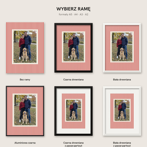 Zdjęcie na tle w paski – plakat z Twoim zdjęciem – zdjęcie 7
