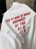 Kochasz mnie? - Haftowana bluza/koszulka - Koval Customs. Polska produkcja, wysoka jakosc, personalizowane