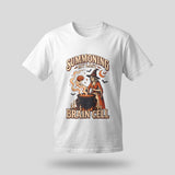 White Summoning My Last Brain Cell t-shirt, vintage Halloween front print
