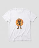White Pumpkin Candle Head t-shirt, vintage Halloween front print