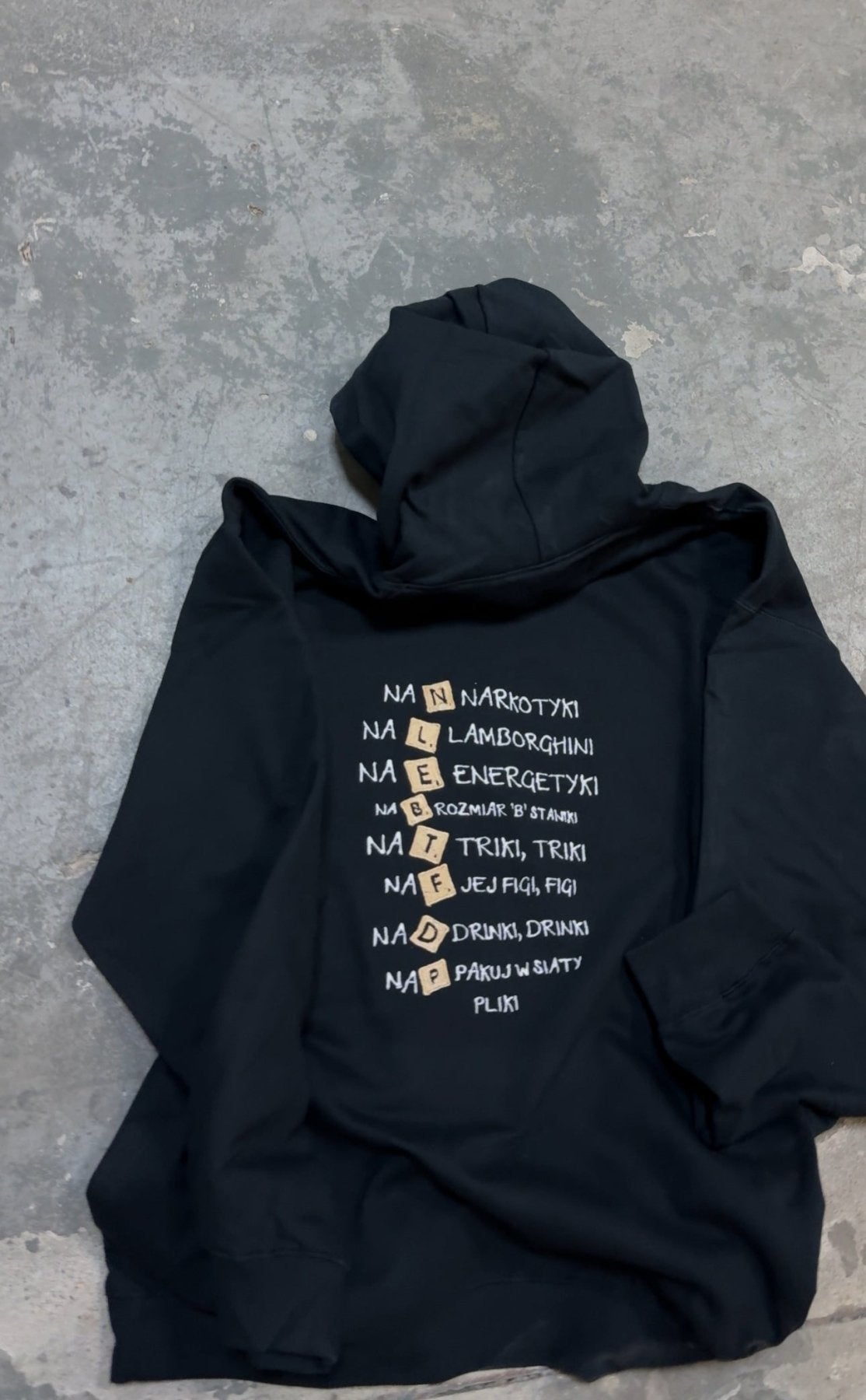 Tekst Pro8l3m Scrabble - Haftowana bluza/koszulka - Koval Customs. Polska produkcja, wysoka jakosc, personalizowane